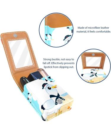 Seagull Beach Lip Gloss Holder & Portable Makeup Bag - Stylish Lipstick Organizer Case for Travel | Multicolored | 9.5x2x7 cm - Buy Online on GoSupps.com