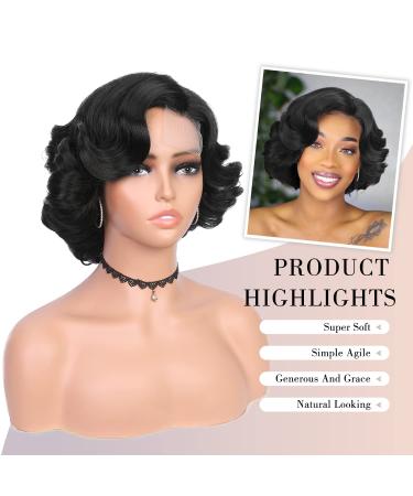 Quantum Love Short Curly Bob Wig - Natural Black 10 Inches - Buy Online on GoSupps.com
