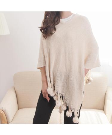 Triangular Black Cashmere Scarf for Women - Soft Warm Large Wrap with Buttons | Casual One Size Beige Winter Scarf - Buy Online on GoSupps.com