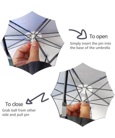 Massmall Hands-Free Umbrella Hat 27 UV Protection for Women Men - Blue (1 Pack) - Buy Online on GoSupps.com