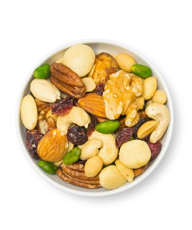 1001 fruit noble nut mix 500 g natural nuts refined with cranberrys without adding sugar and without additives vegan i exclusive berries nut-mix i nutty fruity 500 g (1 Pack)