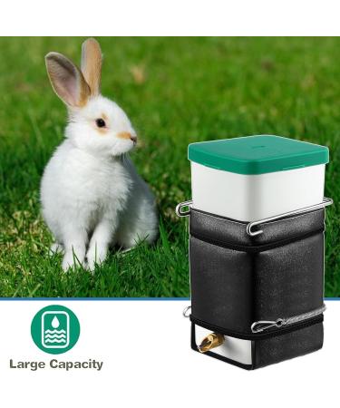 YOXIER Heated Kettle for Rabbits Small Animals Low Power Consumption Animal Water Bottle No Drip Automatic Thermo Dispenser Pet Fountain Rabbit Hamster Black - Buy Online on GoSupps.com