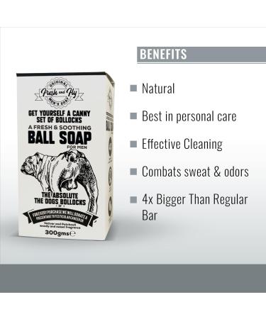 Fresh and Fly Ball Soap for Men Gentle and Cleansing Natural Soap Bar- Infused with Tea Tree Oil Coconut Oil Shea Butter - Moisturizing Ball Wash for Men - Buy Online on GoSupps.com