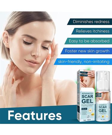 German Advanced Skin Renewal Gel Scar Gel For Acne Scars Stretch Mark Removal Cream Advanced Scar Treatment Natural Scar Therapeuti Gel Scar & Stretch Marks Remover Gel (3pcs) - Buy Online on GoSupps.com