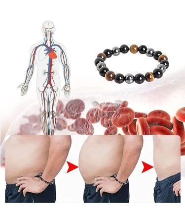 Anti-Swelling Black Obsidian Slimming Foot Chain | Lymphatic Drainage Magnetic Therapy Bracelet | Anti-Varicose Footkett - Black/Silver/Yellow - Buy Online on GoSupps.com