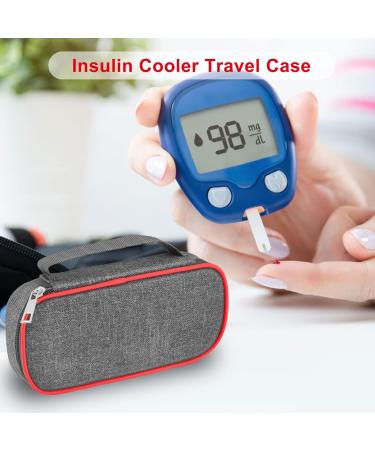 Insulin Cooler Travel Case Portable Diabetic Supplies Organizer Medication Cooler Bag with 2 Ice Packs for Insulin Pens(2 pcs) - Buy Online on GoSupps.com