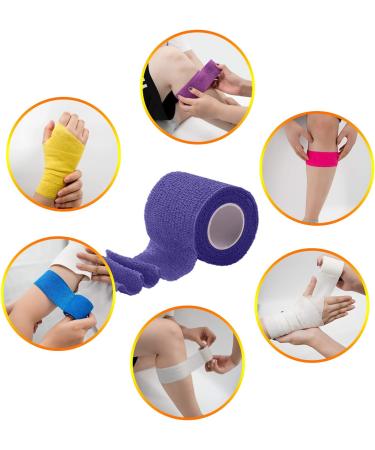 BQTQ 40 Rolls Self Adherent Wrap 2 Inch - Rainbow Self Adhesive Bandages for Wrist, Ankle Swelling & Sprains - Buy Online on GoSupps.com