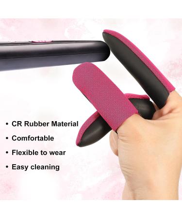 6pc High Heat Resistant Finger Guards for Curling Irons & Blow Dryers - Black/Rose Red - Buy Online on GoSupps.com