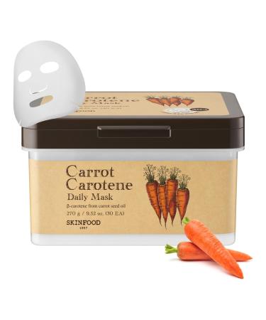 SKIN FOOD since 1957 Skinfood Masque carotte carot ne 30 EA Apaisant Rapide Hydratant Peau Sensible Huile de Carotte Soulage les rougeurs