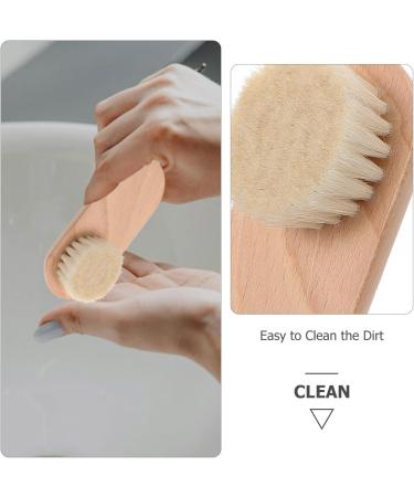 Baluue Wooden Nail Brush Fingernail Cleaning Brush Manicure Scrubbing Brush Fingernail Brush with Handle for Manicure Pedicure Salon Nail Cleaner Tools - Buy Online on GoSupps.com
