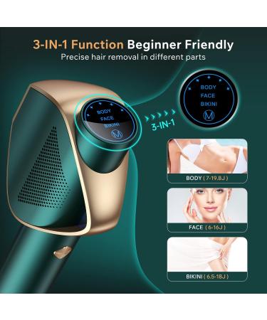 Super-Fast IPL Hair Removal Device | 3-in-1 Painless Laser for Men & Women | Groundbreaking IGBT Technology - Unlimited Results - Buy Online on GoSupps.com