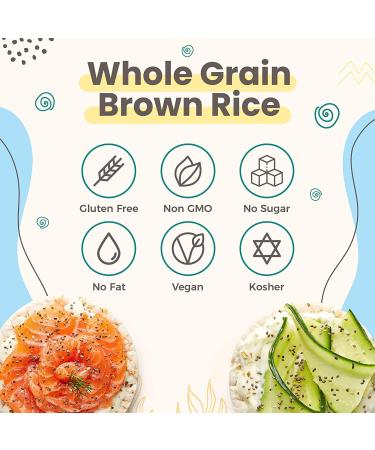 Lieber's Thin Rice Cakes 6 Pack - Kosher Certified, Dairy Free, Wheat Free, Gluten Free, Vegan Options - Sea Salt Flavor - Buy Online on GoSupps.com