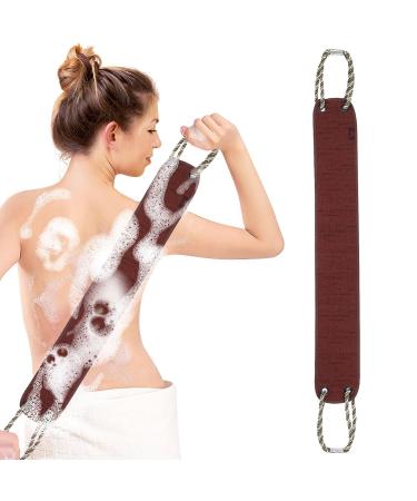 KALLORY Towel Exfoliating Supplies for Bath Back Exfoliator Back Exfoliating Tool Shower Back Scrubber Exfoliating Back Scrubber Scarf Men and Women Man-Made Plant Fiber Body