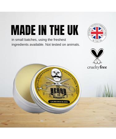 Natural Lemongrass Moustache & Beard Wax for Men - Promotes Growth, Moisture Resistant Formula - 15 ml (Pack of 1) - Buy Online on GoSupps.com