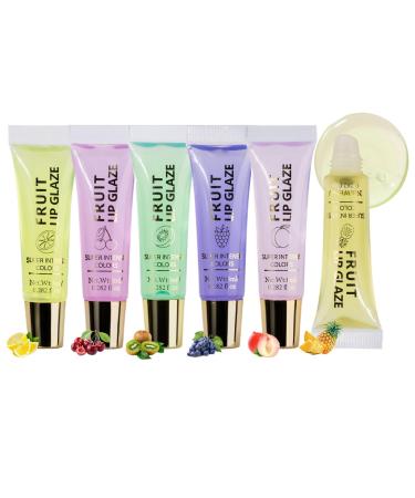 Huile Lustrant Fruit e pour L vres | 6X claircissante Avec Fruit - Soins Non Collants Revitalisants pour Voyage D placements Ext rieur cole