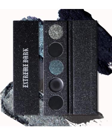 LXZJJM Smoky Eye Shadow Palette Extreme Darkness Eyeshadow Palette High Pigment Dark Shades In Black Grey And Silver Long-Lasting 5 Colors - Buy Online on GoSupps.com