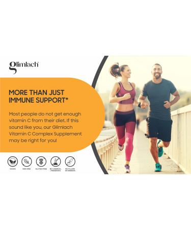 GLIMLACH Vitamin C Complex 1000mg - Non-GMO Gluten-Free Pure & Natural Dietary Supplement - Supports Immune System (Pack of 5 50 Tablet Each Jar) - Buy Online on GoSupps.com