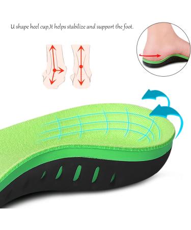 Kids Insoles for Arch Support | Orthotic Shoe Inserts for Flatfoot & Plantar Fasciitis Relief | Best Children s Insoles for Running & Walking | XS (4C-5.5C - Buy Online on GoSupps.com