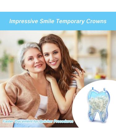 YAFIYGI 100Pcs Tooth Caps for Broken Tooth Mixed Sizes Dental Crowns Kit Temporary Teeth Covers Front Cap Adults Temporales Crown Repair for Smile Decoration White - Buy Online on GoSupps.com