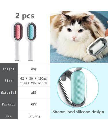 2-Piece Cat Brush Set with Water Tank | Animal Hair Removal & Fur Care for Cats | Ideal for Short-Haired Pets - Buy Online on GoSupps.com