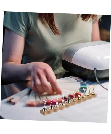 BUGUUYO 1 Set Fake Nails False Nails Display Stand Press on Nails Stand Nails Tips Practice Stand Nail Holder Nail Stuff for Acrylic Nails Nail Stands Nail Supplies Accessories Wave Wood - Buy Online on GoSupps.com
