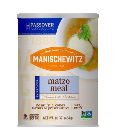 Manischewitz Matzo Meal Kosher For Passover Canister, 16 Ounce
