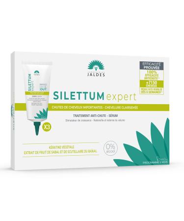 SILETTUM Expert | Serum | Hair loss treatment | Pack of 3 tubes of 40 ml