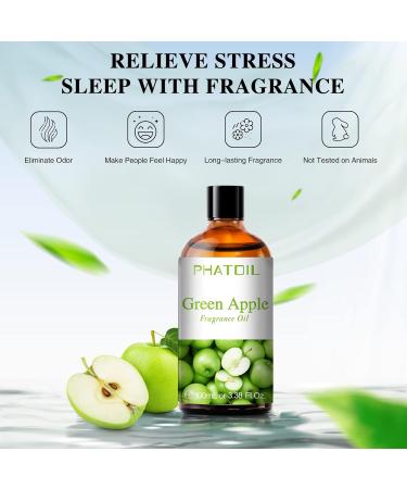 PHATOIL Green Apple Fragrance Oil for Aromatherapy & DIY Products - 100ml (Pack of 1) - Buy Online on GoSupps.com