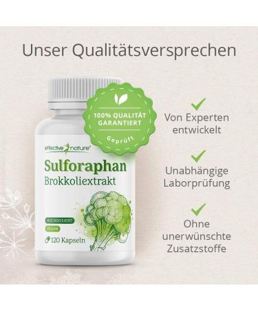 Effective Nature Sulforaphane High Dose 100 mg - 120 Capsules - Broccoli Extract for Enhanced Wellness - International Shipping Available - Buy Online on GoSupps.com