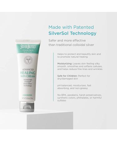 American Biotech Labs Silver Biotics Skin Cream - Nano-Silver & Hyaluronic Acid - Unscented 3.4 oz | Advanced Healing 20 PPM - Buy Online on GoSupps.com