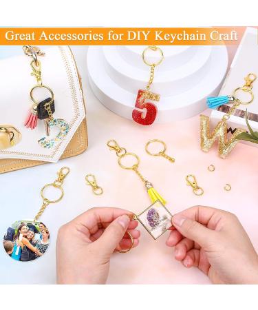 Selizo 120pcs Gold Keychain Hardware Set for Crafts - 60 Key Chain Hooks & 60 Rings for Keychains - Ideal for Acrylic Blanks and Resin Craft Projects - Buy Online on GoSupps.com