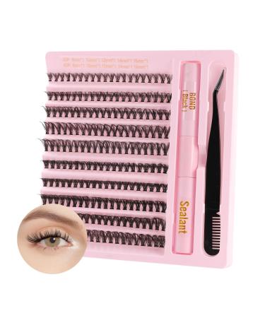 Poiuyoiu lash extension set fake lashes 30d 40d mixed 8-16mm cluster lashes 0.07 d curl eyelashes extensions set with bond and Seal lash glue lashing wrong eyelashes individually 30+40d-t - Buy Online on GoSupps.com
