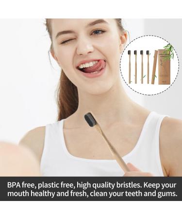 Eco-Friendly Bamboo Toothbrush Set - 4 Sustainable Nano Toothbrushes with 20 000 Soft Bristles - Buy Online on GoSupps.com