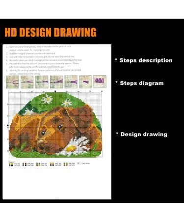 EMISTEM Latch Hook Kit for Adults & Kids - DIY Crochet Rug Making Kit with Printed Canvas - Dog in Flowers Design - Gift Packaging Included (15x21) - Buy Online on GoSupps.com