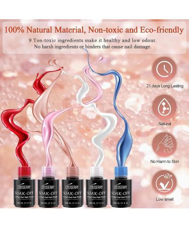 Cooserry 48pcs Gel Nail Polish Kit with UV Light - 36 Colors Gel Polish Set with 48W Nail Lamp, Glossy & Matte Top Coat - French Art Design Manicure Kit for All Seasons - Buy Online on GoSupps.com