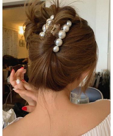inSowni 7 Pack Pearl Hair Claw Clips - Elegant White Non Slip Barrettes for Women & Girls - Wedding Bridal Hair Accessories - Korean Style Grip Clamps - Buy Online on GoSupps.com