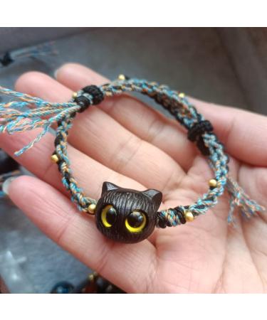 Oralgo Colorful Woven Cat Shape Bracelet - Trendy Stackable Hand Chain Jewelry for Couples | Halloween Accessory - Buy Online on GoSupps.com