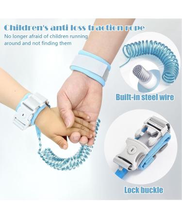 Child Safety Leash & Harness for Toddlers | Anti-Lost Wrist Belt | Skillers Linen - Blue - Buy Online on GoSupps.com