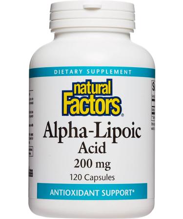 Buy Natural Factors Alpha-Lipoic Acid 200 mg - 120 Capsules | Premium Antioxidant Support - Buy Online on GoSupps.com