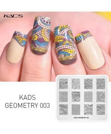 KADS 5pcs Nail Stamp Plates Set - Unique Irregular Geometry Patterns for Nails Art Stamping - Buy Online on GoSupps.com