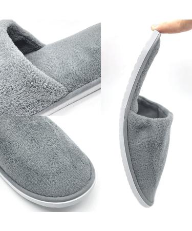 Buy Foldable Slipproof Hotelslippers - Gray Bathroom & Spa House Shoes for Men & Women | Large/X-Large - Buy Online on GoSupps.com