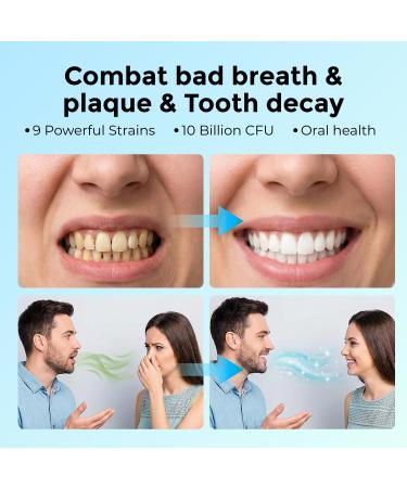BienRa z Oral Probiotics for Mouth Bad Breath | Fresh Breath Freshener | 10 Billion CFU Improves Teeth & Gums Health | Dental Probiotic for Oral Health | Relieve Dry Mouth & Halitosis | 60 Lozenges - Buy Online on GoSupps.com