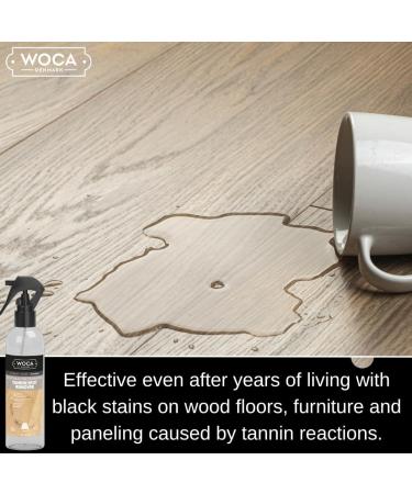 WOCA Denmark Tannin Spot Remover - Removes Black Stains and Rings On Wood Furniture Wood Cabinets Wood Floors and Millwork - 0.25L Spray - Buy Online on GoSupps.com