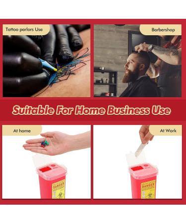 1 Quart Red Sharps Container - Small Portable Needle Disposal Bins for Home & Office Use (10 Pack) - Buy Online on GoSupps.com