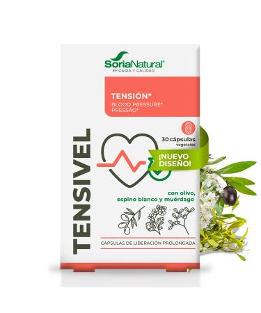 Soria Natural Soria Natural Tensivel Cardiovascular Health Aid Blood Pressure Circulation Blend of Olive Hawthorn and Mistletoe Extracts - 30 Capsules