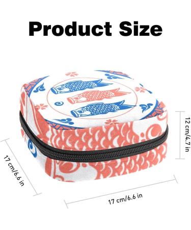 Fish Sanitary Napkin Storage Bag for Women - Portable First Period Pads Holder & Travel Makeup Bag - Large Capacity Multicoloured - Buy Online on GoSupps.com