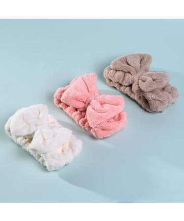 Buy Pzihao 3 Pieces Bowknot Hairbands - Elastic Coral Velvet Makeup & Shower Headbands for Women & Girls - International Shipping Available - Buy Online on GoSupps.com