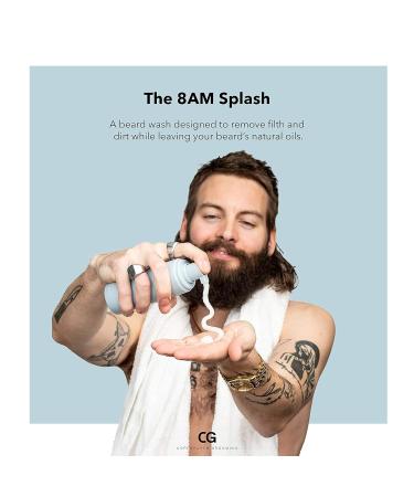 Copenhagen Grooming 8am Splash Beard Wash | Gentle Beard Shampoo for Men | Face Care Shampoo for Clean Beard & Skin - Buy Online on GoSupps.com