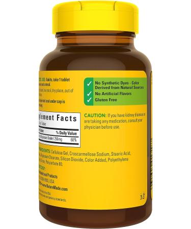 Nature Made Magnesium Oxide 250mg Dietary Supplement - Muscle, Heart, Bone & Nerve Health Support - 200 Tablets - Buy Online on GoSupps.com