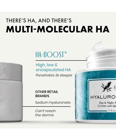 Eclat Skincare Hyaluronic Acid Face Cream Hyaluronic Acid with Retinol, Vitamin C & E oisturizer, Hyaluronic Acid - 1.7 Fl Oz - Buy Online on GoSupps.com